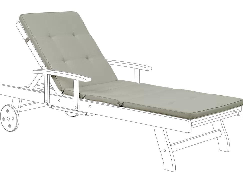 Clearance Beliani Auflage Fur Gartenliege Toscana/Java Grau-Beige 188 X 59 X 5 Cm