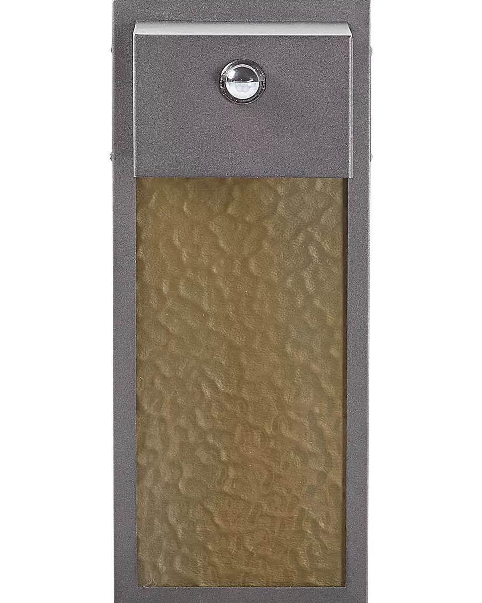 Flash Sale Beliani Ausenwandleuchte Led Mit Bewegungssensor Grau Carron