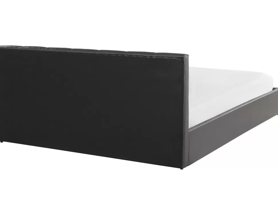Betten>Beliani Bett Kunstleder Grau Mit Bettkasten Hochklappbar 180 X 200 Cm Dreux
