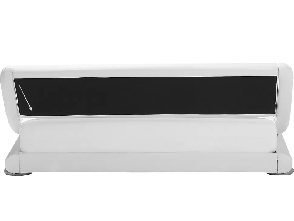 Betten>Beliani Bett Kunstleder Weis 160 X 200 Cm Mit Led-Beleuchtung Avignon