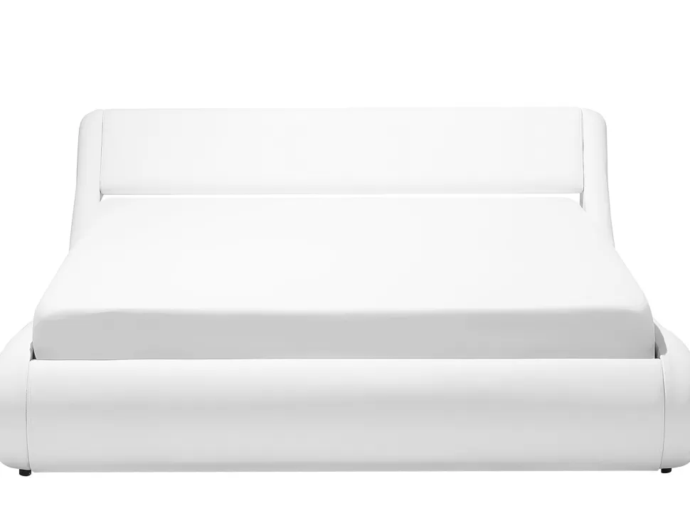 Betten>Beliani Bett Kunstleder Weis Mit Bettkasten 180 X 200 Cm Avignon