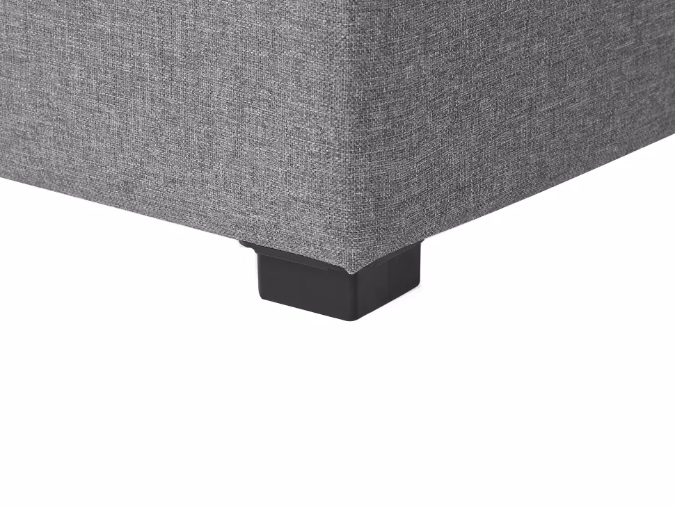 Betten>Beliani Boxspringbett Grau Mit Bettkasten Hochklappbar 180 X 200 Cm Senator