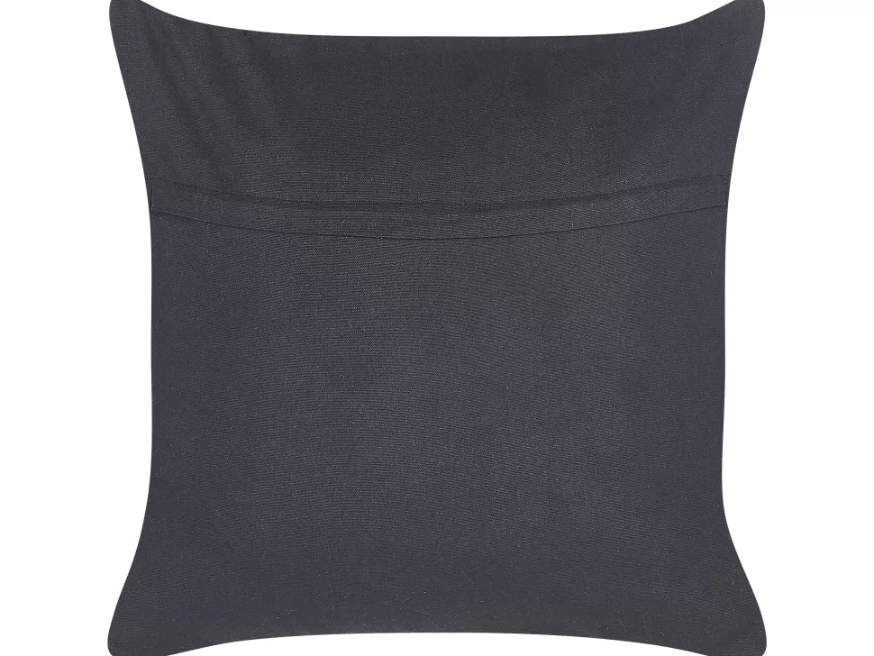 Cheap Beliani Dekkokissen Strickmuster Baumwolle / Jute Beige / Schwarz 45 X 45 Cm 2Er Set Bergenia