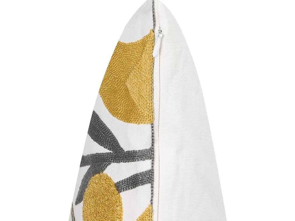 Heimtextilien>Beliani Dekokissen Baumwolle Blumenmotiv Mehrfarbig 45 X 45 Cm 2Er Set Shallot