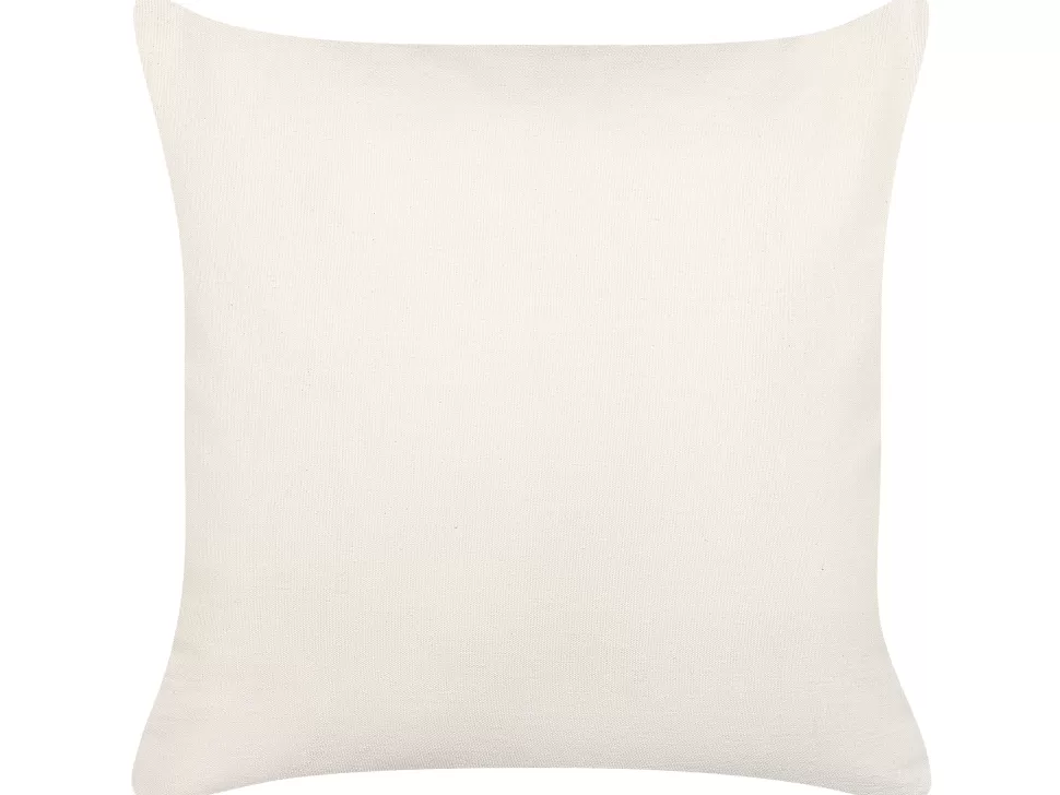 Heimtextilien>Beliani Dekokissen Baumwolle Weis/Blau Mit Quasten 45 X 45 Cm 2Er Set Datura