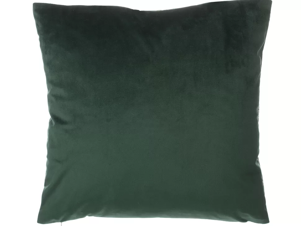 Heimtextilien>Beliani Dekokissen Blatter Samtstoff Dunkelgrun 45 X 45 Cm 2Er Set Freesia