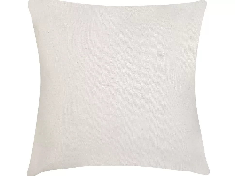 Cheap Beliani Dekokissen Leinenoptik Weis / Grun 45 X 45 Cm 2Er Set Prunus