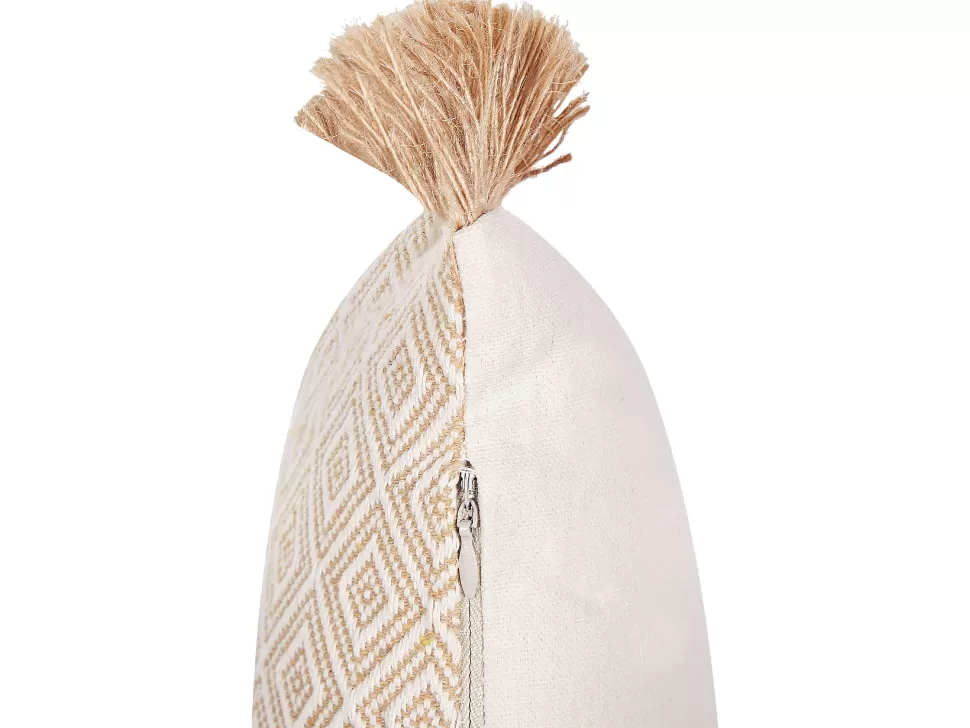 Cheap Beliani Dekokissen Mit Fransen Beige 30 X 50 Cm 2Er Set Boath