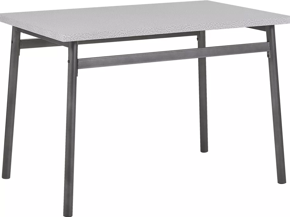 Cheap Beliani Essgruppe Grau Meliert / Schwarz 4-Sitzer 110 X 70 Cm Velden