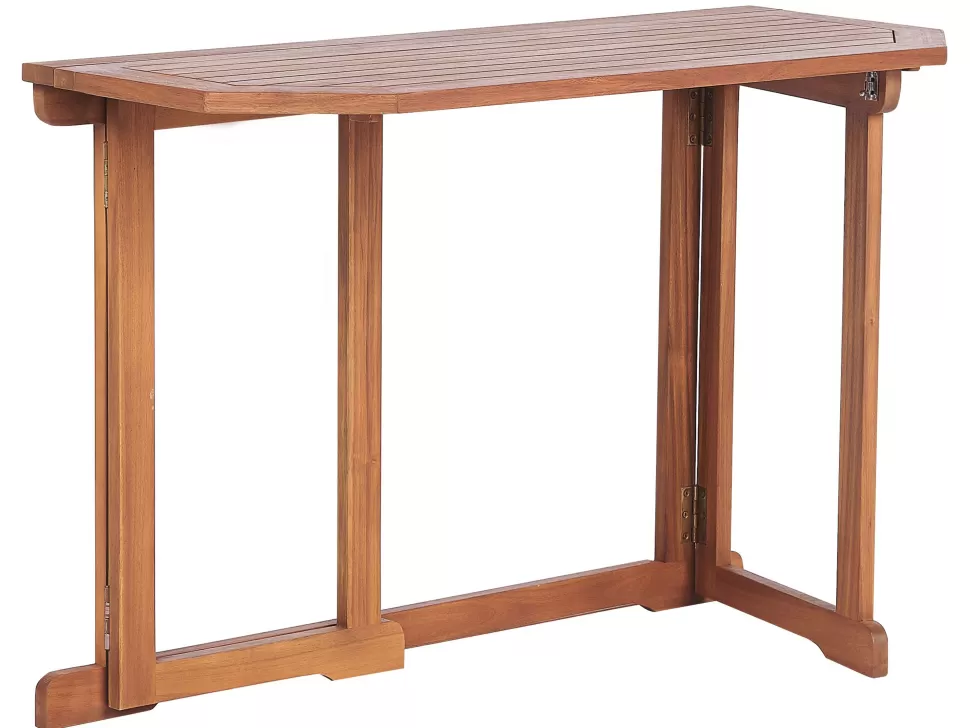 Cheap Beliani Garten Beistelltisch Akazienholz Hellbraun 110 X 47 Cm Klappbar Treia