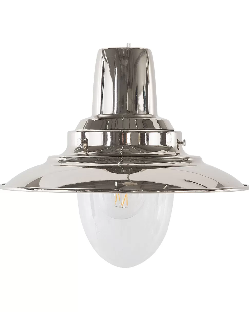 Discount Beliani Hangeleuchte Nickel Glockenform Pinega
