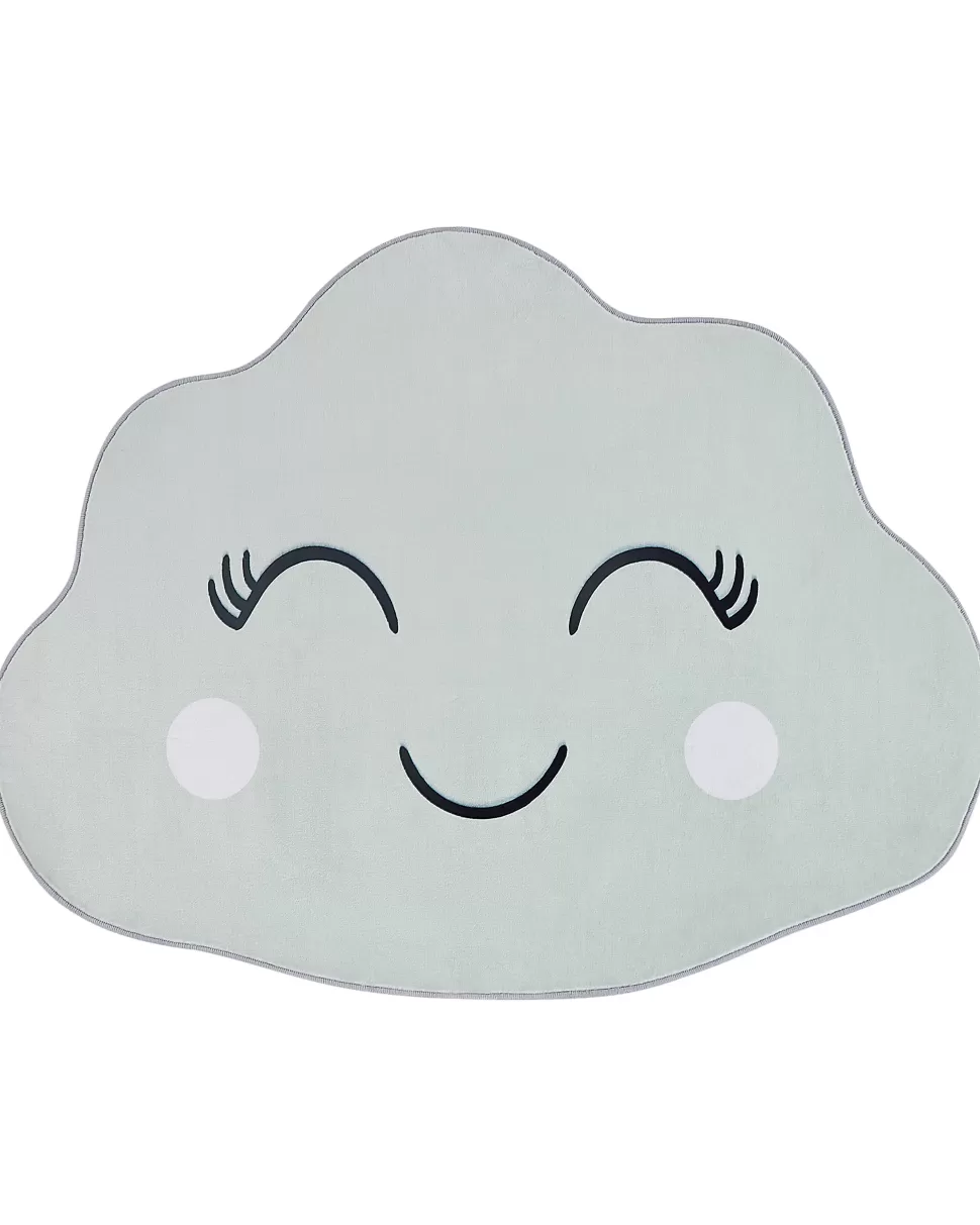 Cheap Beliani Kinderteppich Mintgrun 90 X 120 Cm Wolkenmotiv Kurzflor Cumulus