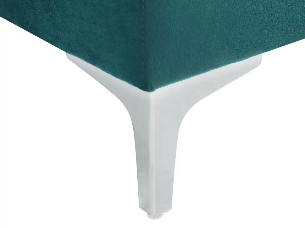 Cheap Beliani Left Hand Velvet Corner Sofa Emerald Green Timra