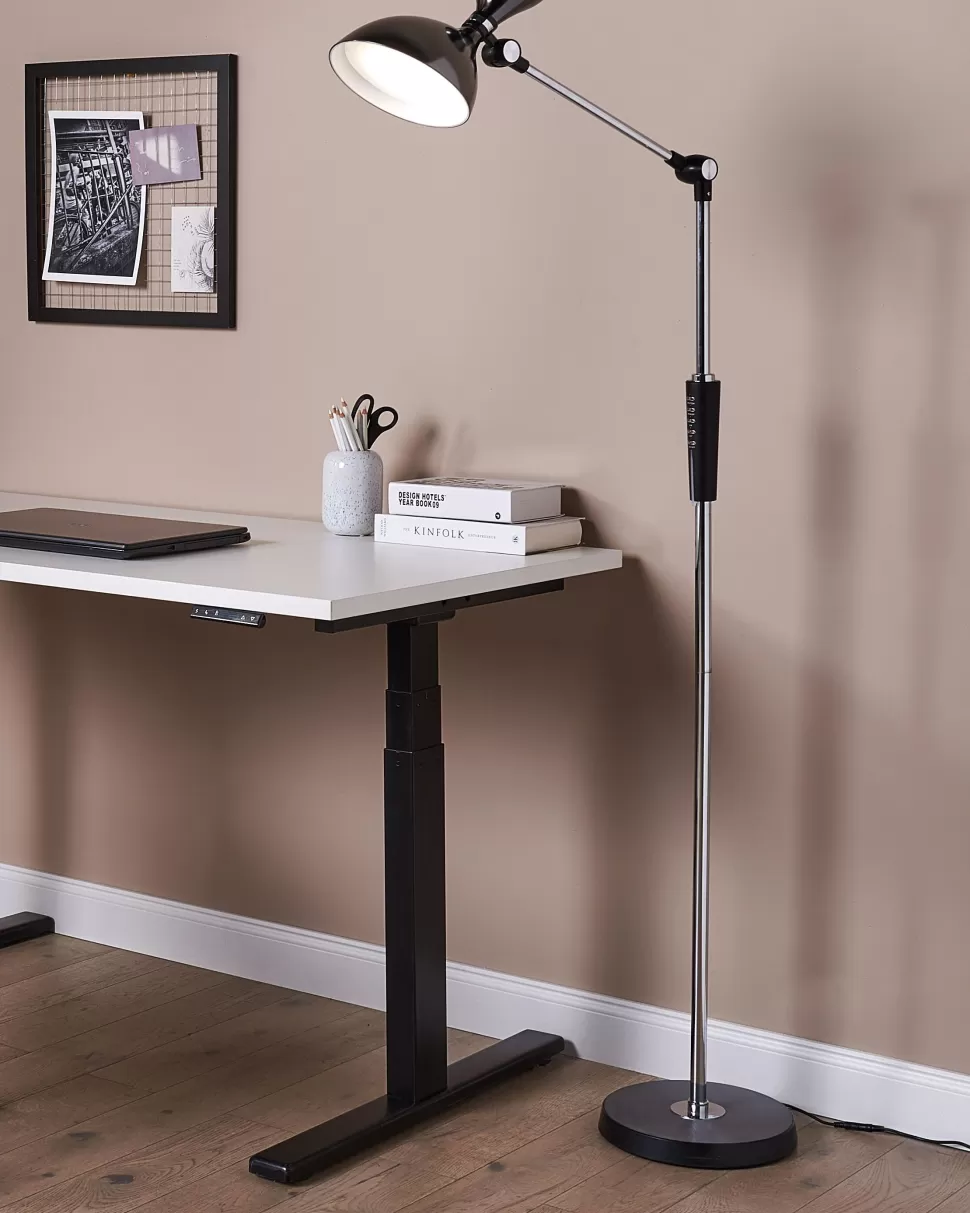 Clearance Beliani Stehlampe Led Silber 169 Cm Andromeda