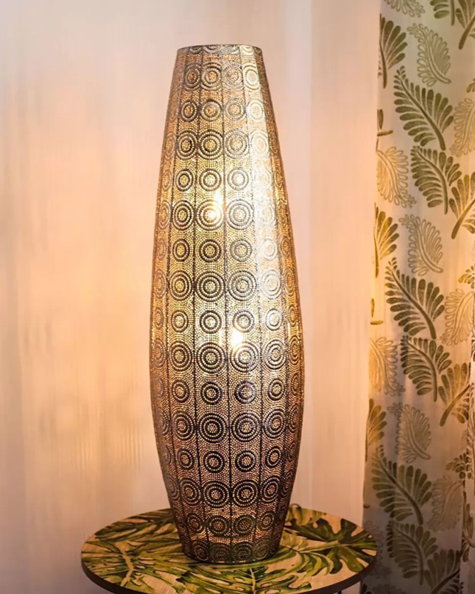Fashion Beliani Stehlampe Nickel 85 Cm Laternenform Maringa