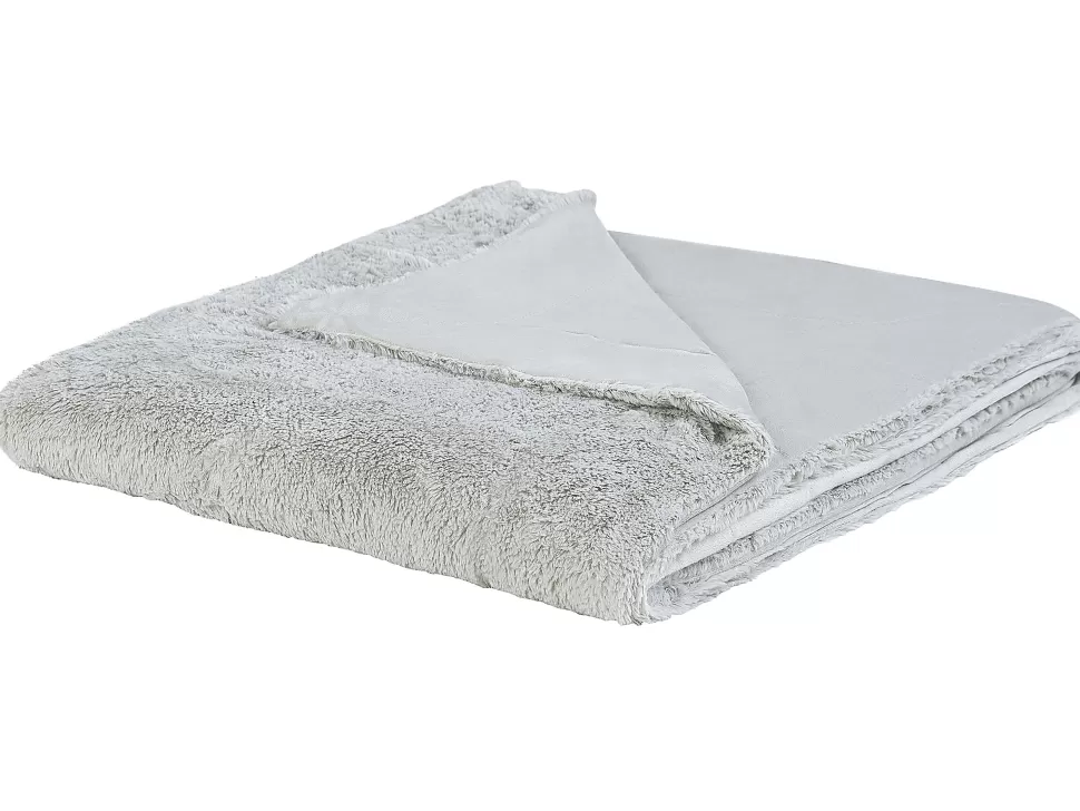 Cheap Beliani Tagesdecke Hellgrau 180 X 200 Cm Zweiseitig Gelik