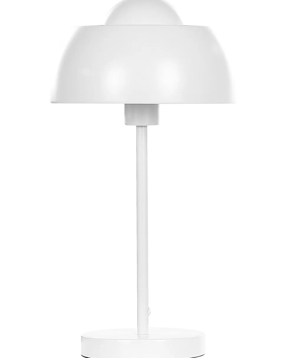 Fashion Beliani Tischlampe Weis 44 Cm Rund Senette
