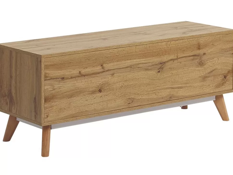 Cheap Beliani Tv-Mobel Heller Holzfarbton 120 X 40 X 49 Cm Florida