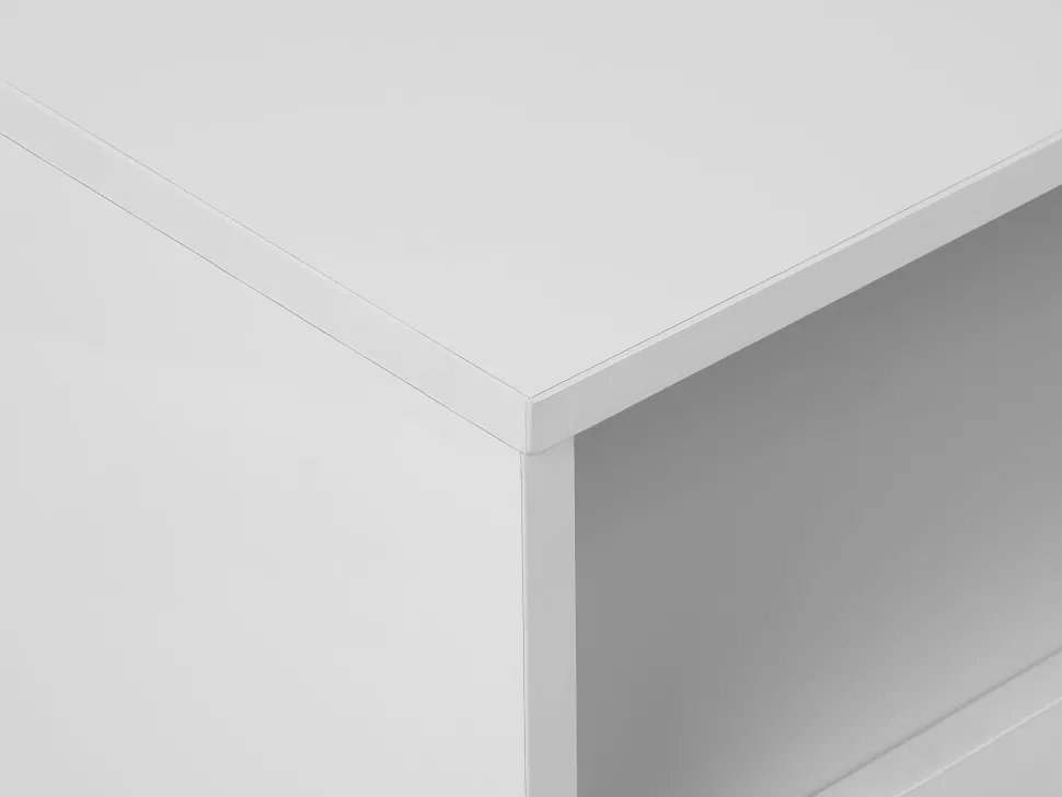 Best Sale Beliani Tv-Mobel Weis / Hochglanz Mit Led-Beleuchtung 2 Schubladen 150 X 42 X 52 Cm Sydney