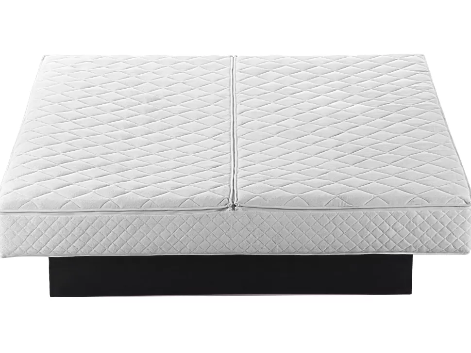New Beliani Wasserbett Leder Gold 180 X 200 Cm Avignon