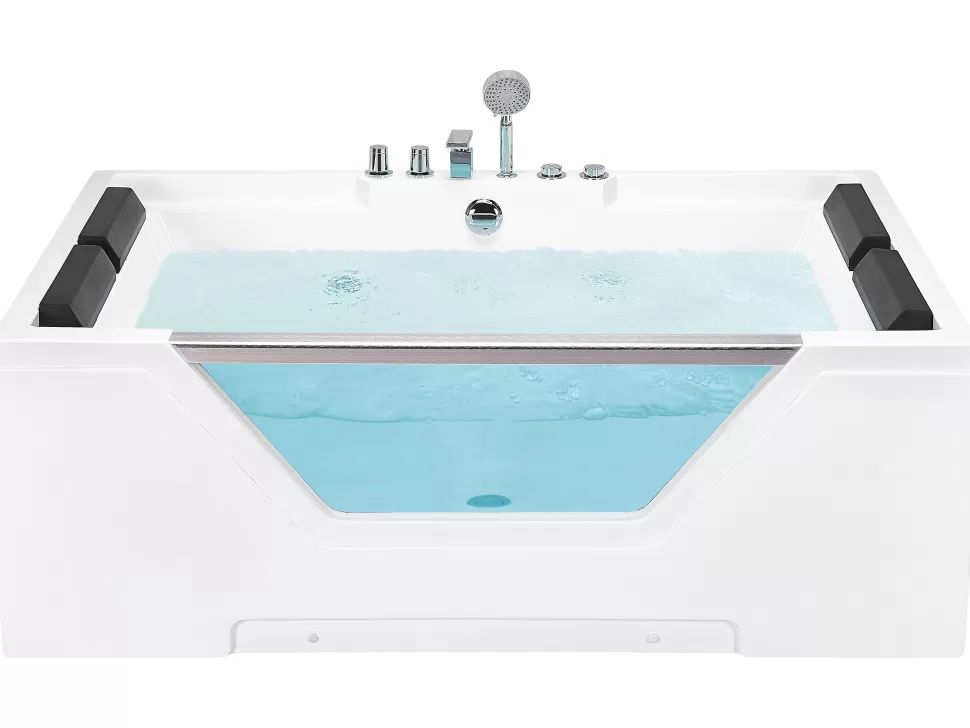Clearance Beliani Whirlpool Badewanne Weis Rechteckig 170 X 120 Cm Huaraz